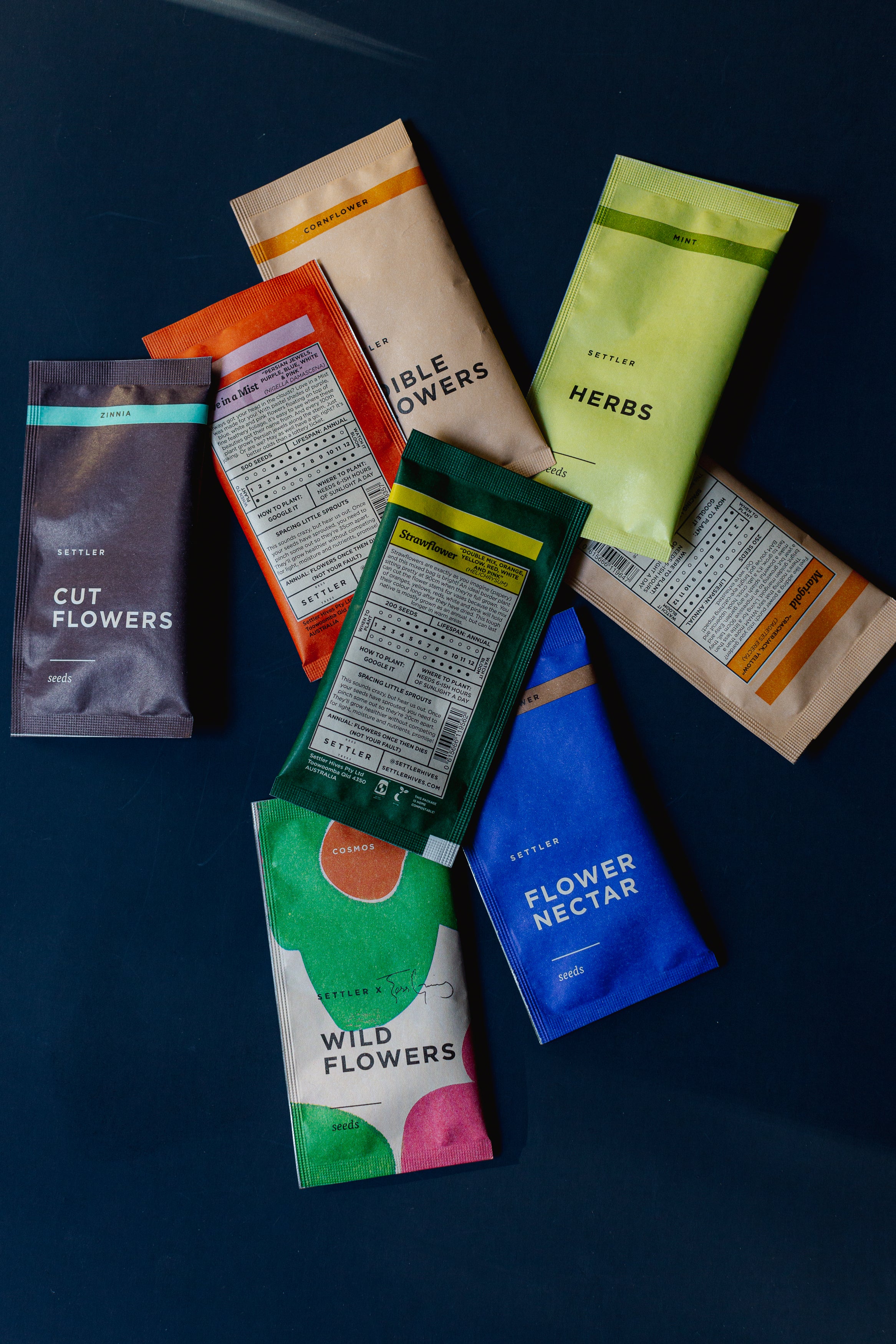 Bulk Seed Packets | Zinnia, Cornflowers & Strawflower