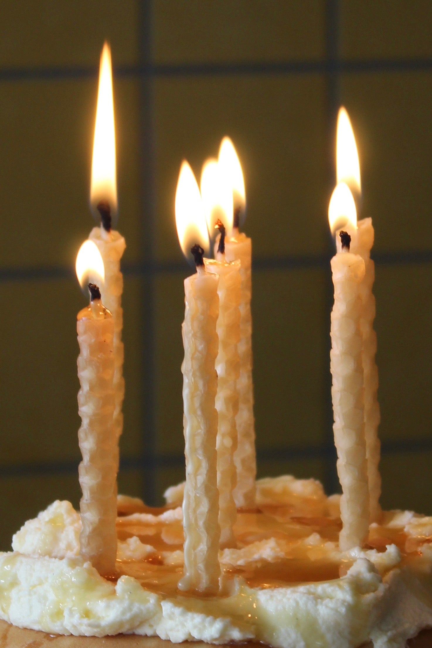 Organic Beeswax Birthday Candles