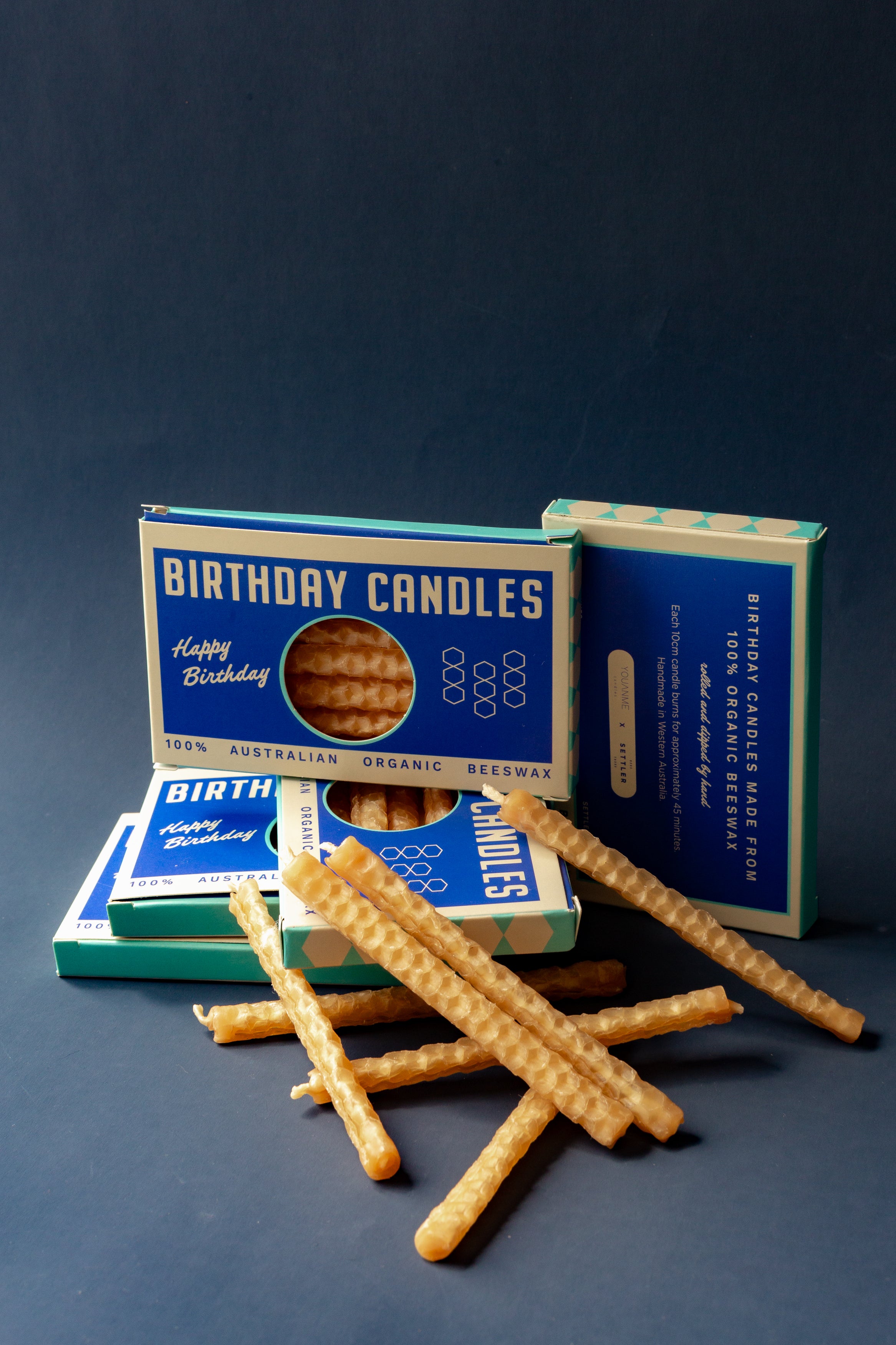 Organic Beeswax Birthday Candles