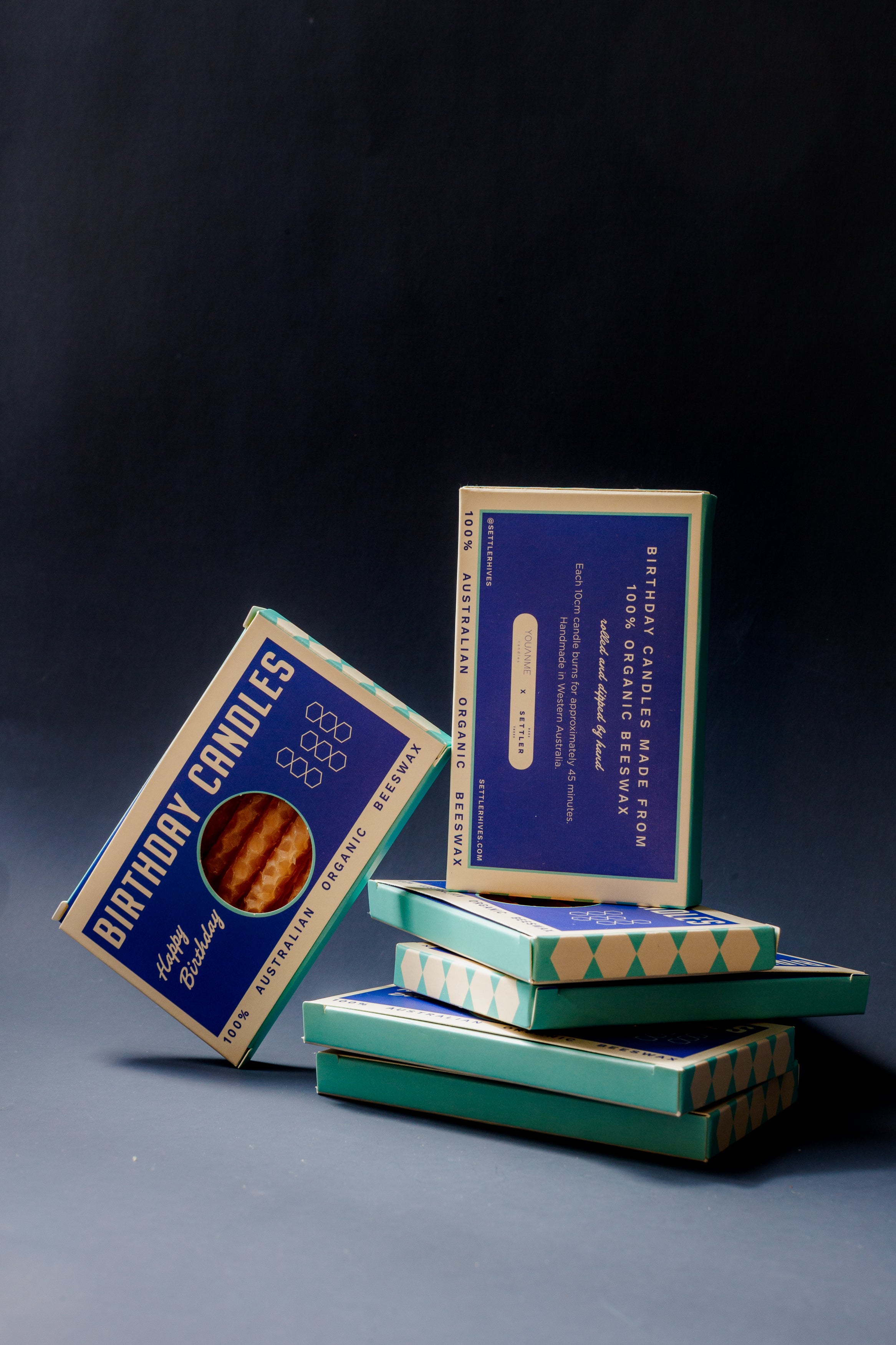 Organic Beeswax Birthday Candles