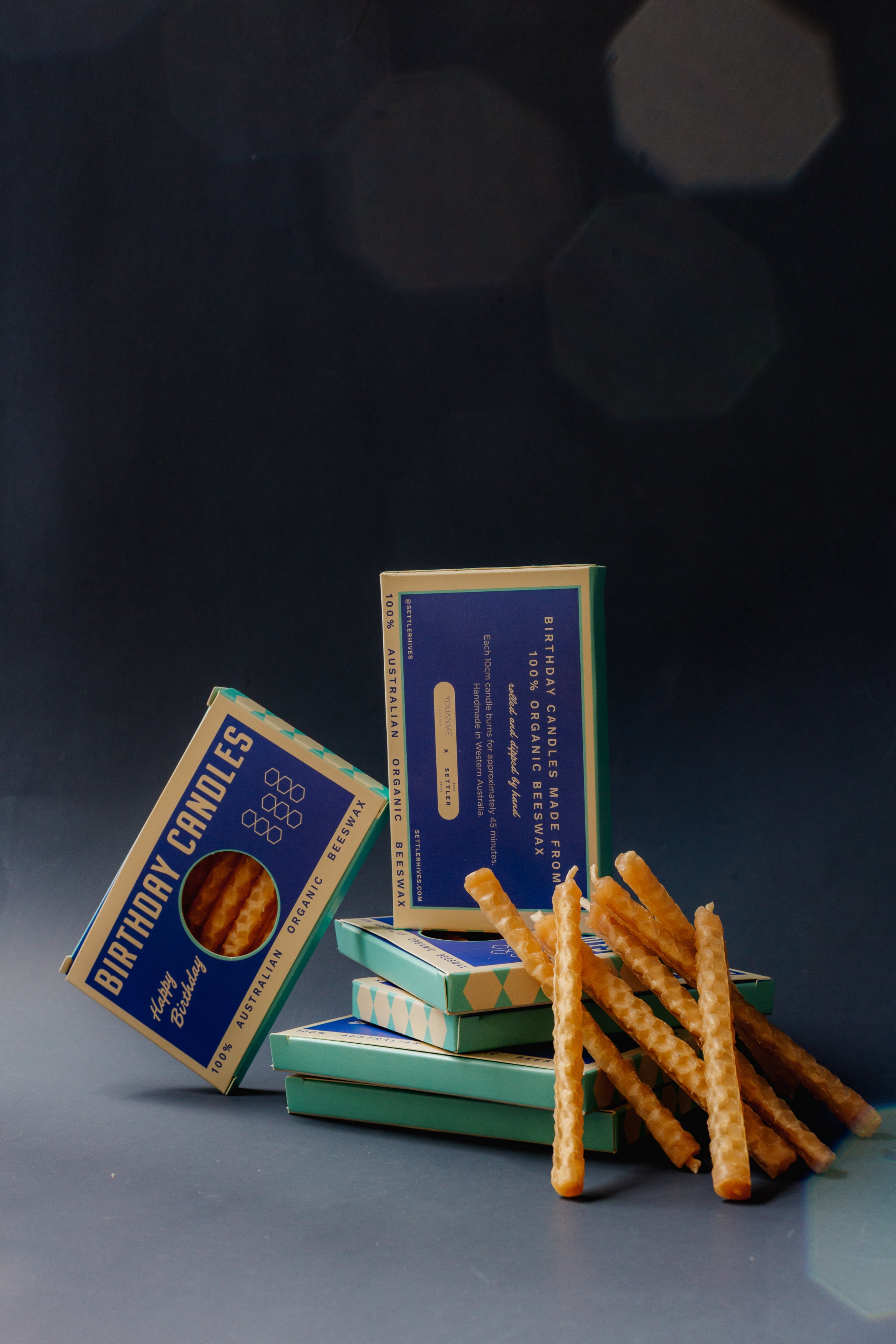 Organic Beeswax Birthday Candles