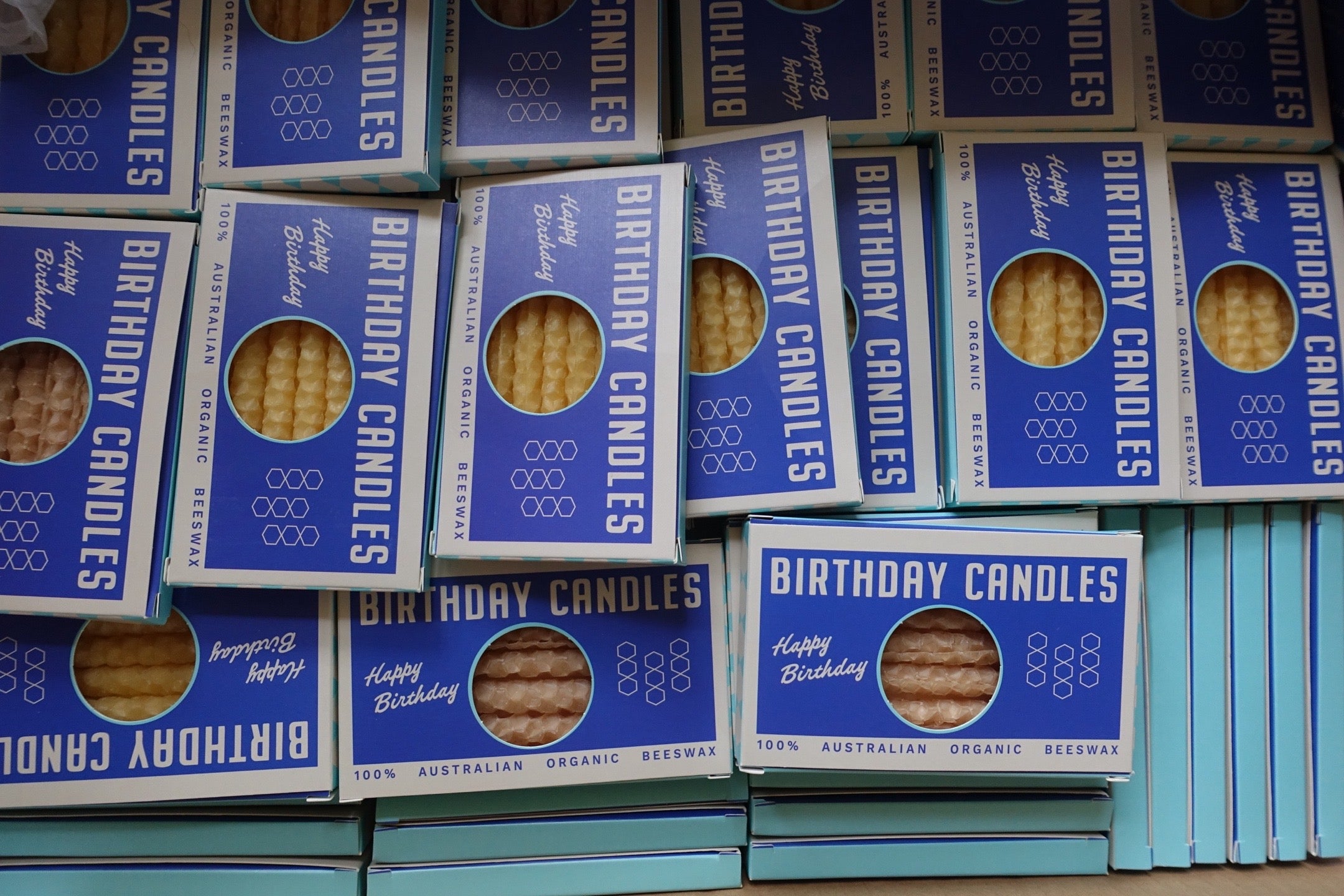 Organic Beeswax Birthday Candles